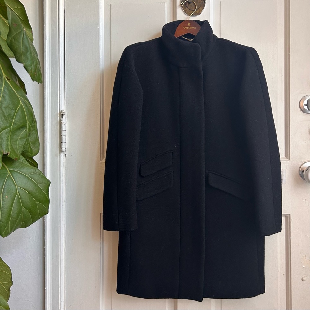 J. Crew Cocoon Coat in Italian stadium-cloth wool blend, EUC - Picture 3 of 8